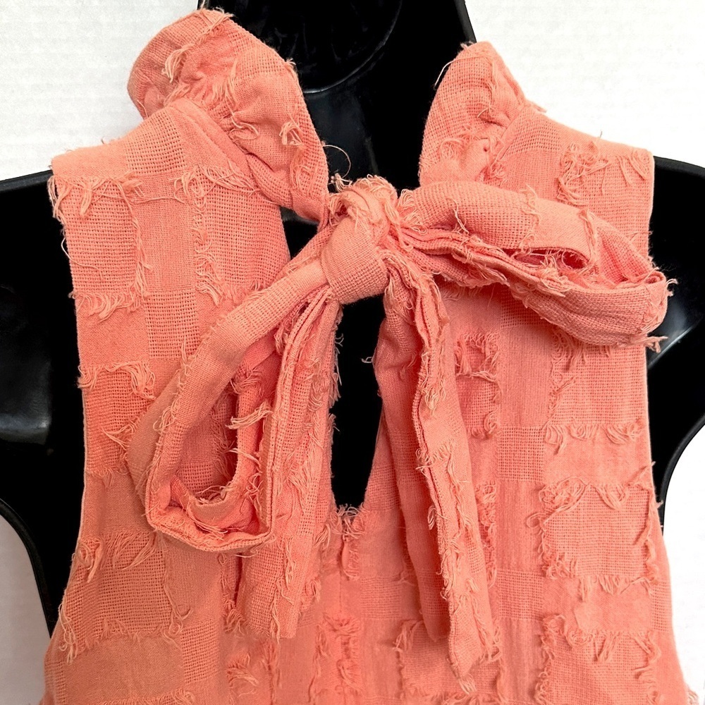 Mustard Seed Coral Textured Mini Dress small - Picture 7 of 11